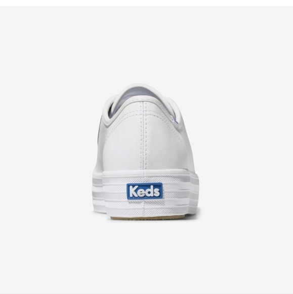 Keds Triple Kick Leather Lace Up  platform sneaker white, woman's size 6 - Picture 12 of 14